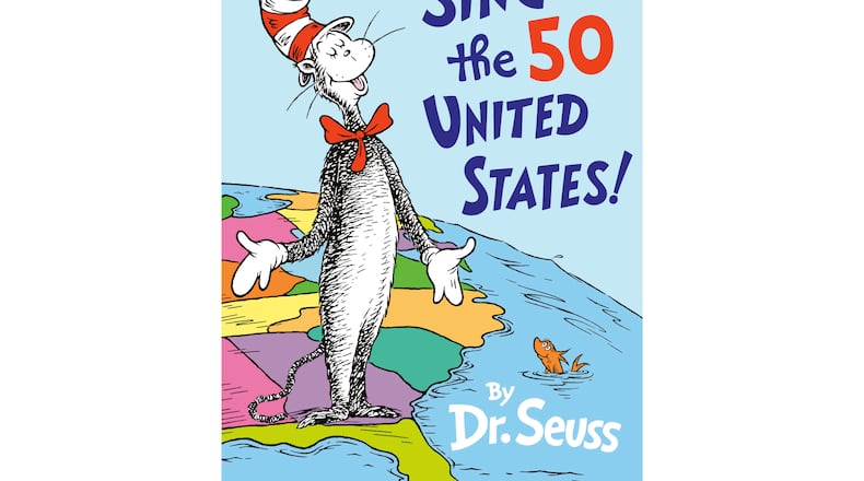 This cover image released by Random House Children’s Books shows "Sing the 50 United States" by Dr. Seuss. (Random House Children’s Books via AP)