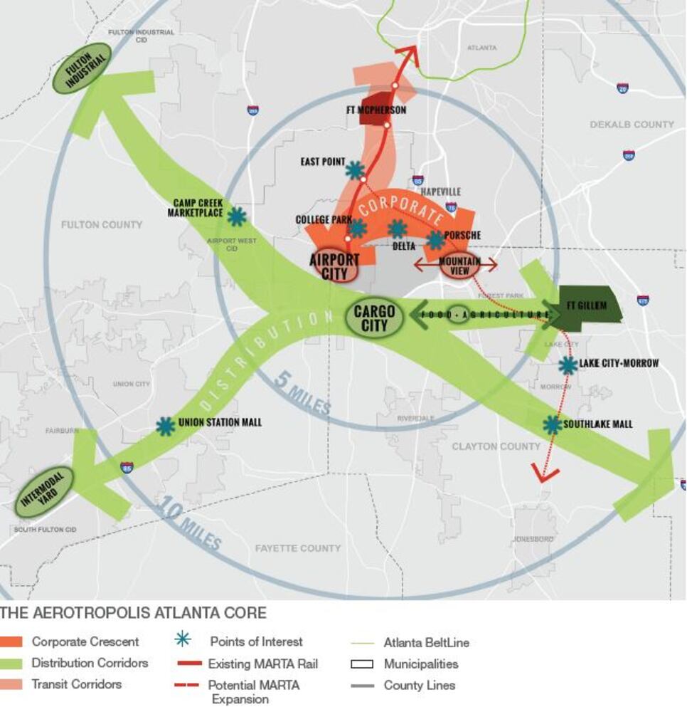 What the Atlanta airport aerotropolis might look like