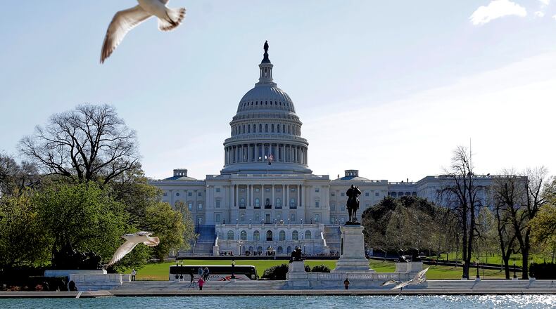 The U.S. Capitol is photographed Tuesday, April 7, 2026, in Washington. (AP Photo/Rahmat Gul)