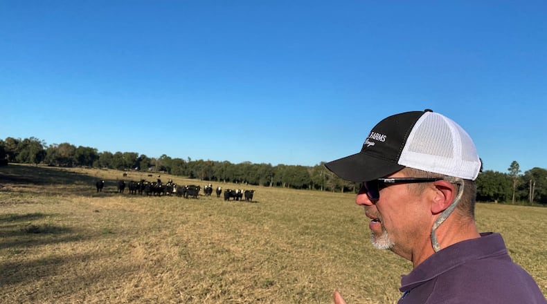 Joshua Baggs, a farmer in Hopeful, Ga., talks about gratitude ahead of Thanksgiving. (JOSHUA SHARPE/joshua.sharpe@ajc.com)