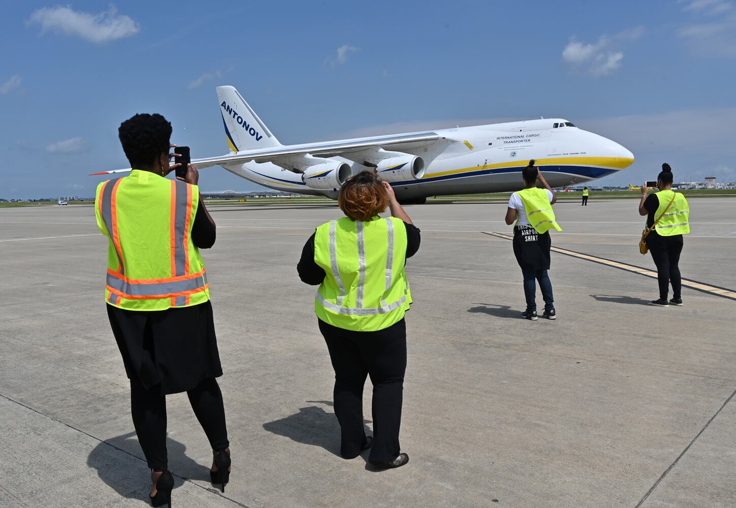Massive cargo plane lands in Atlanta with shipment of masks