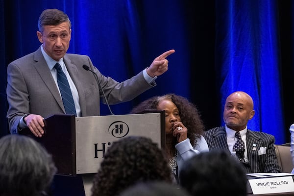 Democratic National Committee Chair Ken Martin speaks addresses the Black Caucus as part of the DNC summer meeting on Aug. 13, 2026, in Austin, Texas. (Joel Angel Juarez/AP)