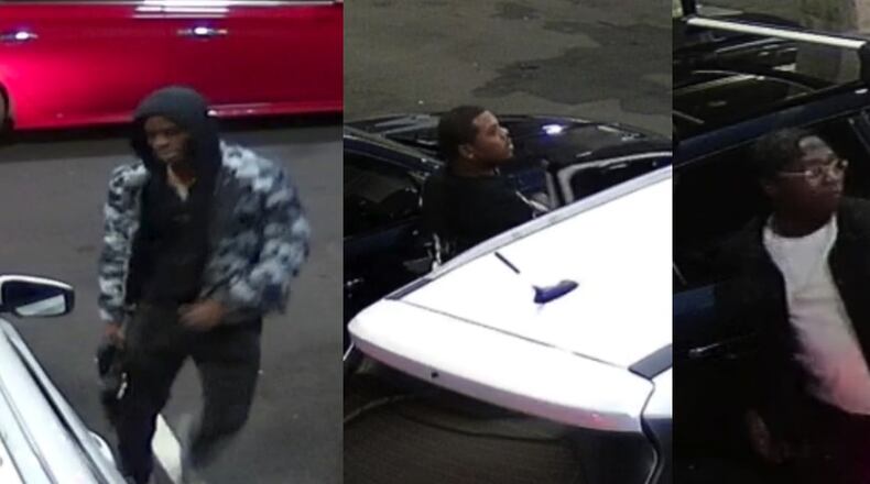 Atlanta police are looking to identify three occupants of a white vehicle believed to be suspects in a shooting at a Buckhead hookah lounge last week.