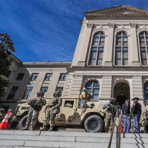 The Georgia National Guard confirmed Monday it will dispatch 75 of its soldiers and airmen to several locations across the state this fall in support of the Trump administration’s nationwide crackdown on illegal immigration. (John Spink/AJC)