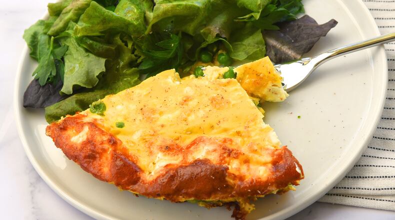 Crustless Quiche with Goat Cheese and Peas
Chris Hunt for The Atlanta Journal-Constitution