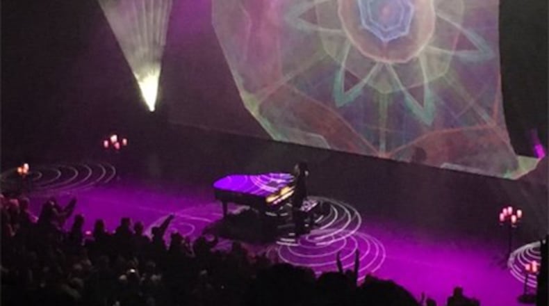 Prince plays during his first of two shows on April 14, 2016, at the Fox Theatre in Atlanta. (credit: Yvonne Zusel / Yvonne.Zusel@ajc.com)