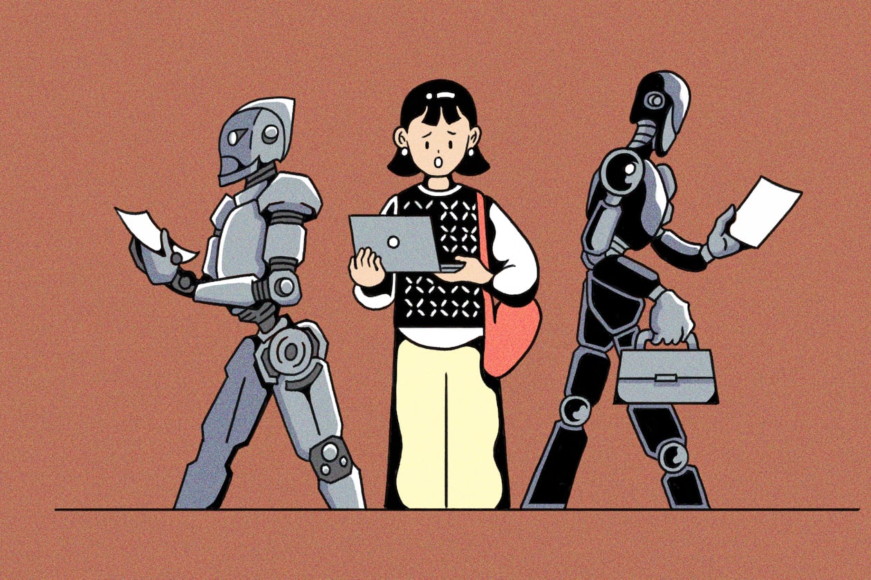 Universities across Georgia are increasingly offering more AI classes in hopes of preparing students for a changing job market. (Illustration: Broly Su/AJC)