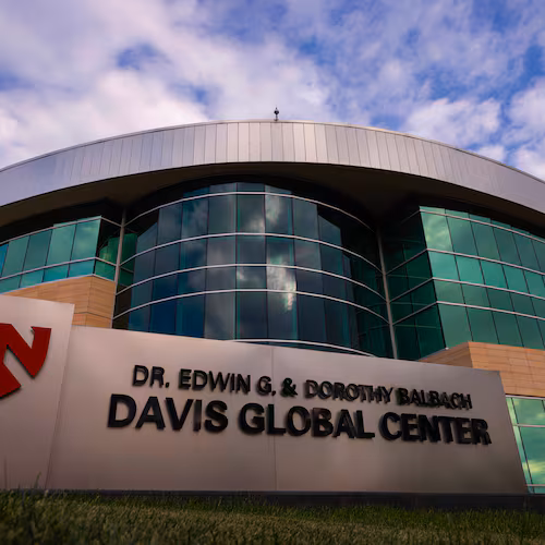 FILE - Nebraska Medicine's Davis Global Center is seen on Sunday, May 10,2026 in Omaha, Neb. where American passengers from the hantavirus-stricken cruise ship will quarantine. (AP Photo/Rebecca S. Gratz,File)