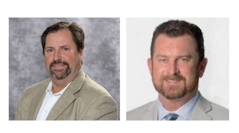 Gwinnett Place CID recently re-elected two board members: (l-r) Mark Williams, owner of Printing Trade Company and Brett DeLoach, general manager for Sonesta Gwinnett Place Atlanta and Sonesta ES Suites Gwinnett Place. (Courtesy Gwinnett Place CID)