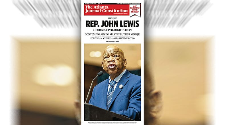 AJC publishes special ePaper edition for civil rights icon John Lewis