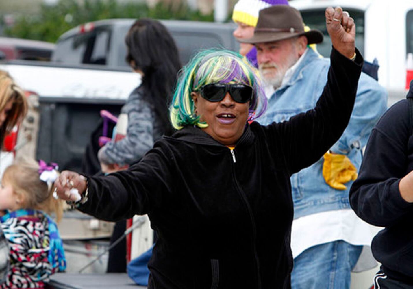 Mardi Gras revelers