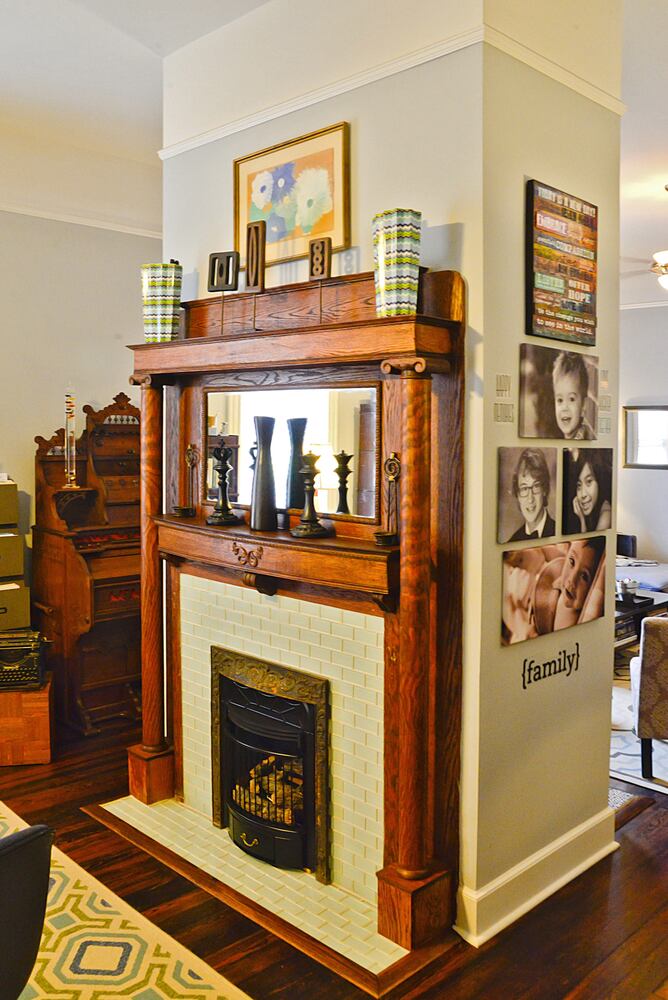 One of three original fireplaces