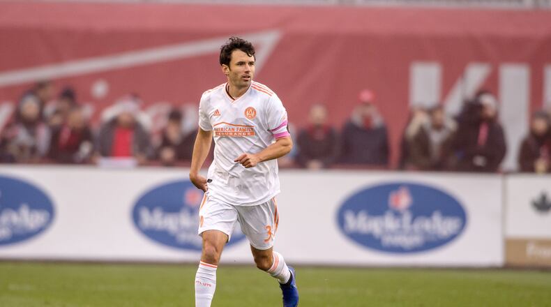 Atlanta United captain Michael Parkhurst during Sunday’s 4-1 loss to Toronto.