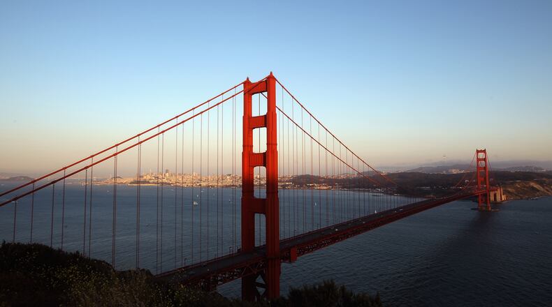 A view of the Golden Gate Brdige from the Marin Headlands on May 27, 2012 in San Francisco, California. (Photo by Ezra Shaw/Getty Images)