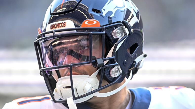 Justin Simmons of the Denver Broncos during the first quarter against the Seattle Seahawks at Lumen Field on Sept. 12, 2022, in Seattle. (AAron Ontiveroz/The Denver Post/TNS)