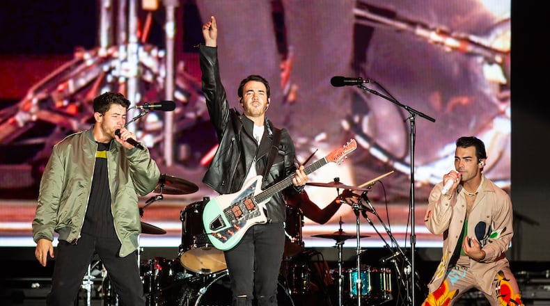 The Jonas Brothers perform at Music Midtown on Saturday night, September 18, 2021, in Piedmont Park. (Photo: Ryan Fleisher for The Atlanta Journal-Constitution)