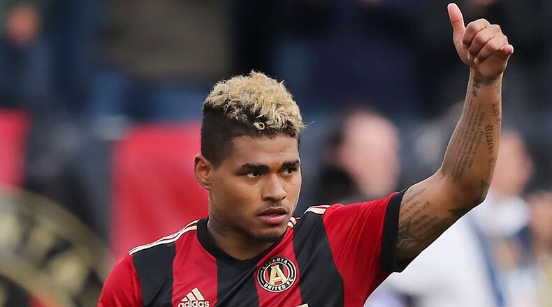 Atlanta United forward Josef Martinez has missed four games with a quadriceps injury. (Curtis Compton/ccompton@ajc.com)