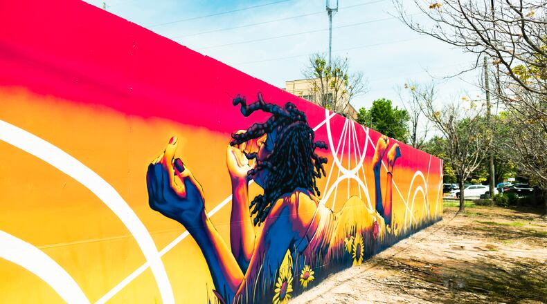 Seven's "Field Trip" represents a connection to nature. Courtesy of Art on the Atlanta Beltline