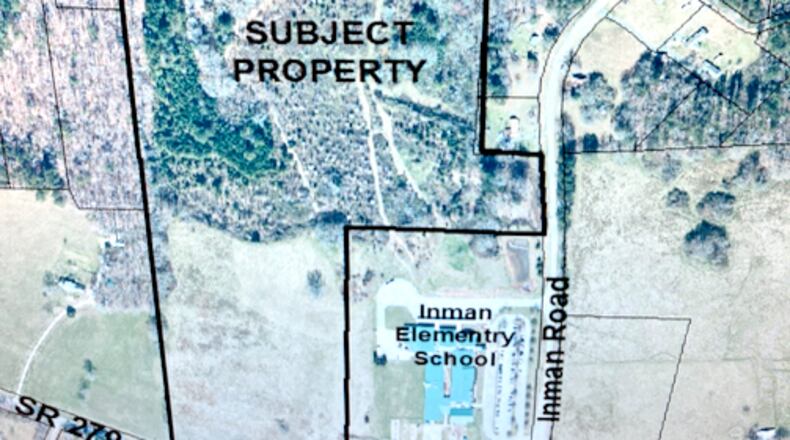 An area previously used by elementary students for environmental education will soon become a 36-home subdivision. Courtesy Fayette County