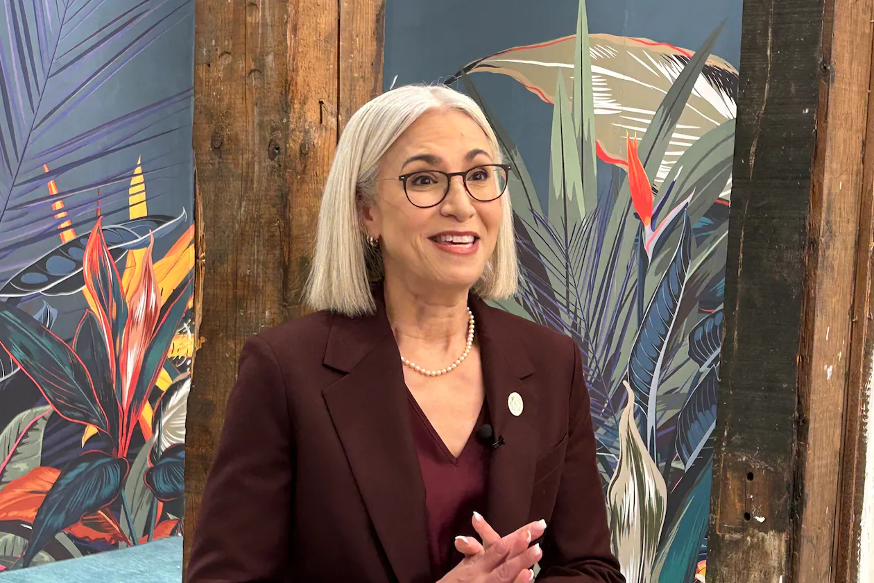 Fulton County Commissioner Dana Barrett announced her candidacy for Georgia secretary of state on Thursday. (David Wickert/AJC)