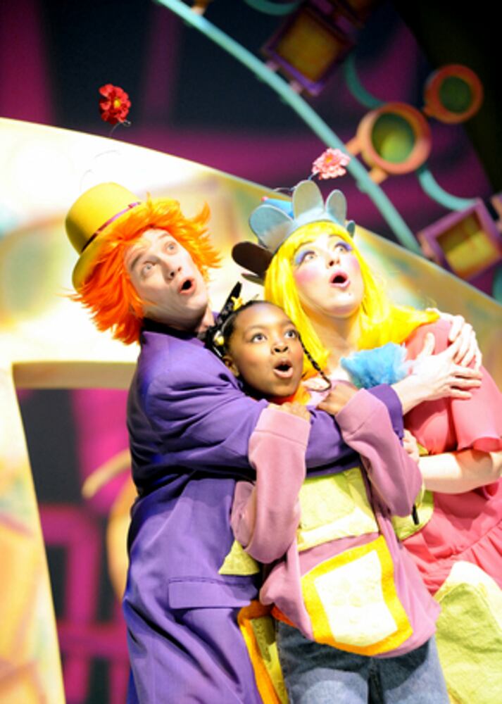 Appling girl immersed in Dr. Seuss' world