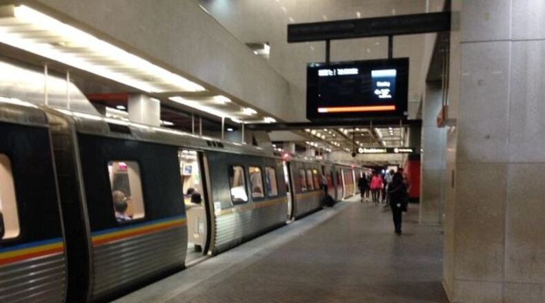 MARTA spokeswoman Saba Long at 1 p.m. said delays were on all rail lines, and the Garnett and West End stations were closed.