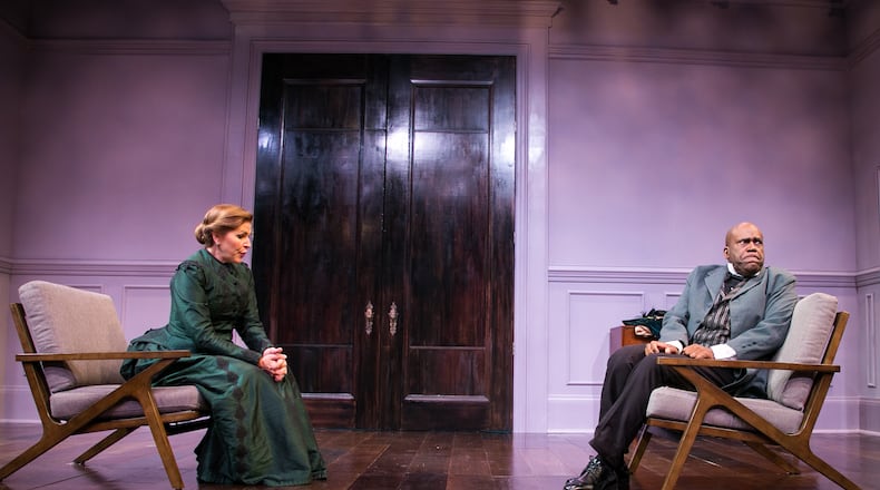 Tess Malis Kincaid and Rob Cleve;and star in "A Doll's House, Part 2," which opens Thursday, Jan10, at the Aurora Theatre in Lawrenceville. CONTRIBUTED: CASEY GARDNER/AURORA THEATRE