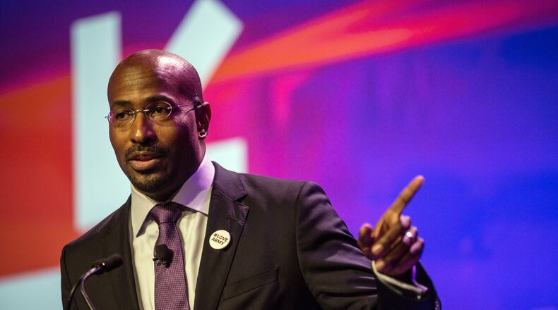 Van Jones, author and CNN contributor, speaks during a SXSW Interactive featured session titled "The Messy Truth with Van Jones," at the Austin Convention Center on March 10, 2017.