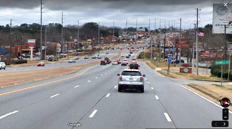 Woodstock is seeking funding to update Livable Centers Initiative studies for the Ga. 92 corridor (pictured) and the Town Center area. GOOGLE MAPS