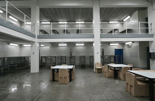 The interior of the Irwin County Detention Center in Ocilla. (Hyosub Shin/AJC 2021)