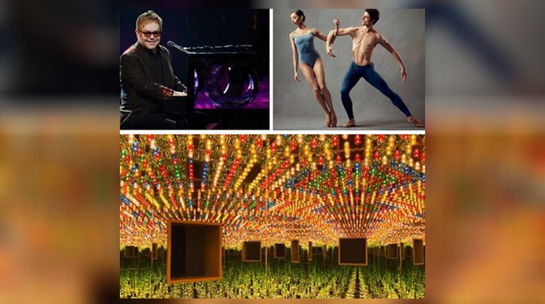 Elton John brings his farewell tour to Atlanta Nov. 30-Dec. 1; Jessica Assef will appear in the Atlanta Ballet’s September production “Return to Fall”; and “Infinity Mirrors” comes to the High Museum of Art in November.