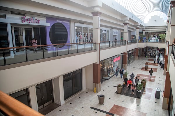 Empty storefronts can be seen at the Town Center at Cobb Shopping Mall in Kennesaw, Wednesday, Feb. 17, 2021. (Alyssa Pointer/AJC)