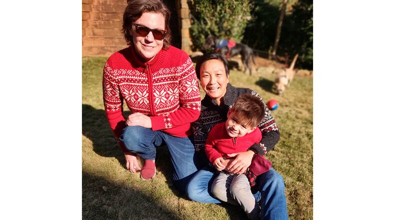 Emily (left) and Jen Chan with their son, Mik.
Courtesy of JenChan's