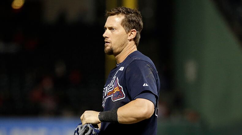 Braves third baseman Chris Johnson had only eight extra-base hits and 10 RBIs in 47 games since, including one homer in 161 at-bats over his past 43 games before Sunday.