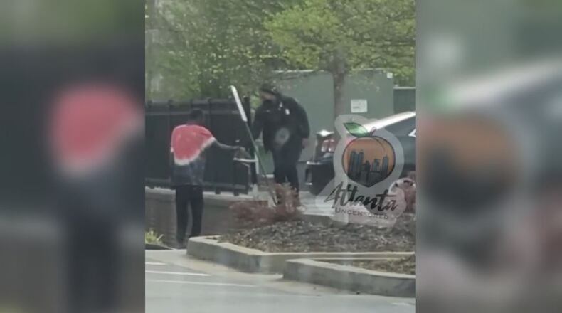 Atlanta police officer S. Thomas kept the shoes for months until giving them to the barefoot man.