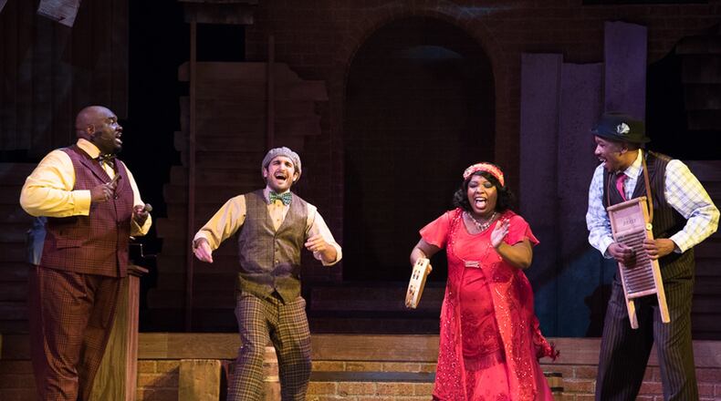 True Colors Theatre’s musical revue “Chasin’ Dem Blues” features Brad Raymond (from left), Jeremy Cohen, Maiesha McQueen and Anthony David. CONTRIBUTED BY JOSH LAMKIN