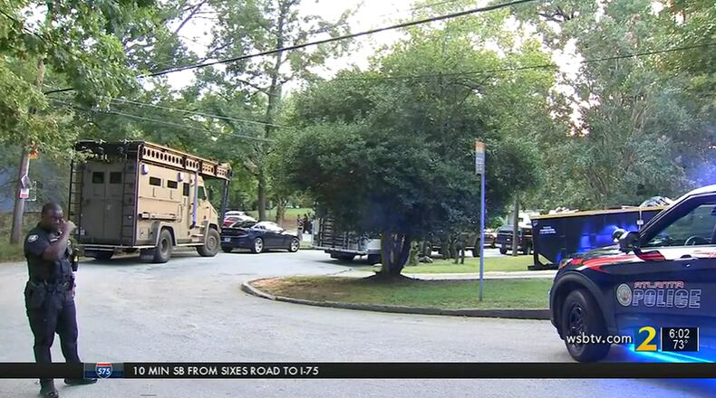 SWAT team officers responded to a hostage standoff in the 1600 block of Bridgeport Drive in northwest Atlanta on Friday night.