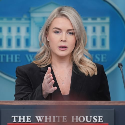 White House press secretary Karoline Leavitt speaks during a press briefing at the White House, Thursday, Nov. 20, 2025, in Washington. (AP Photo/Evan Vucci)