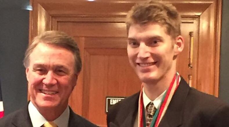 In February, Michael Holland of Douglasville traveled to Washington, D.C., to talk up the Special Olympics with lawmakers, including U.S. Sen. David Perdue of Georgia. Holland has been participating in Special Olympics Georgia for 13 years. CONTRIBUTED