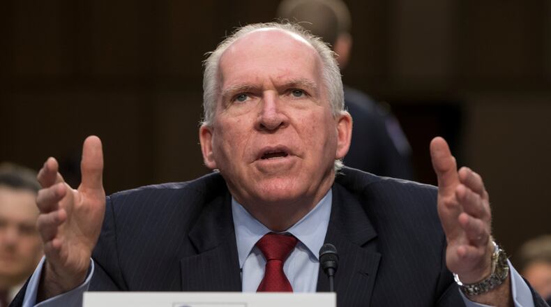 FILE - In this June 16, 2016 file photo, former CIA Director John Brennan testifies on Capitol Hill in Washington. (AP Photo/J. Scott Applewhite, File)