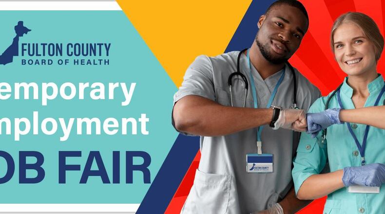 Temporary contractors are needed by the Fulton County Board of Health at a job fair on Jan. 12. (Courtesy of Fulton County Board of Health)