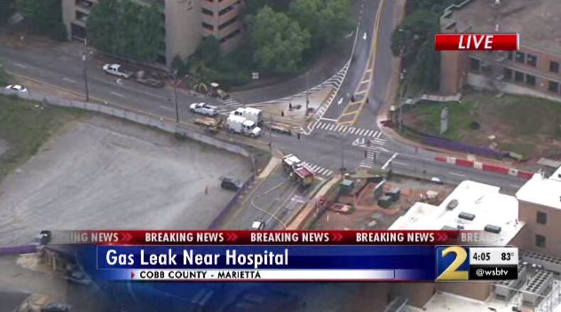 A gas leak affected Cobb County traffic Wednesday afternoon.