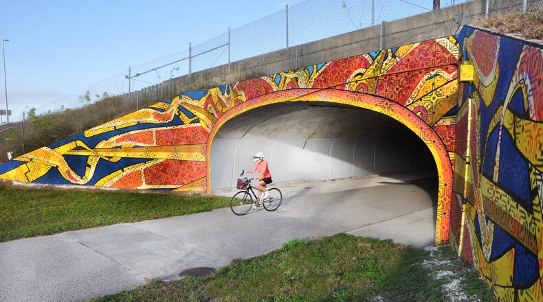 The Fred Marquis Pinellas Trail stretches 67 miles from the Pasco County line near Tampa to St. Petersburg, Florida.
(Courtesy of Pinellas County)