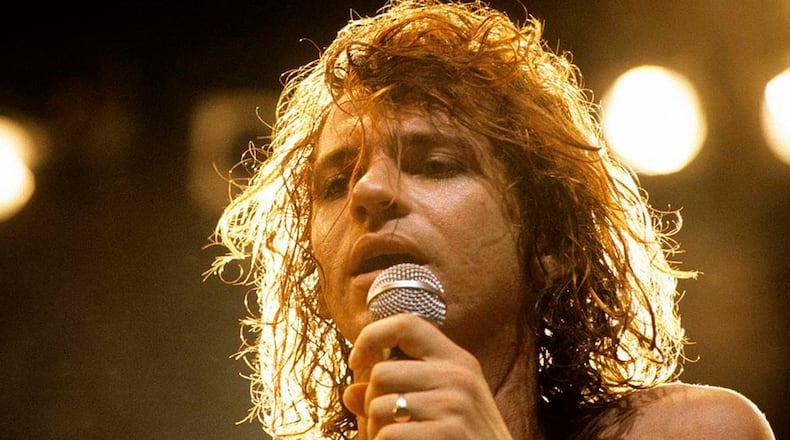 A 1980's era photo of INXS singer/songwriter Michael Hutchence.