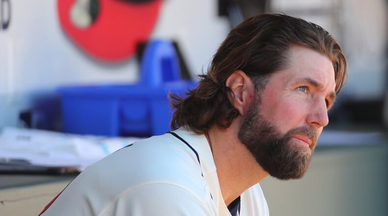 Braves pitcher R. A. Dickey. Curtis Compton/ccompton@ajc.com
