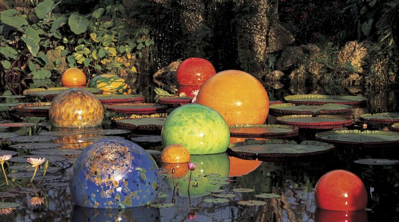 Dale Chihuly’s Niijima Floats will be part of an exhibit at Fairchild Tropical Botanic Garden in Miami. Contributed