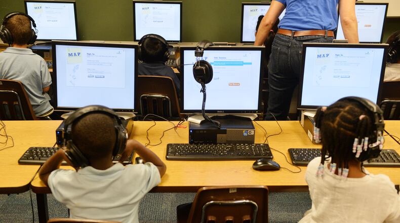 Students in the U.S. trail many of their foreign counterparts in key areas of learning, such as math and science, according to an annual assessment. KENT D. JOHNSON/KDJOHNSON@AJC.COM