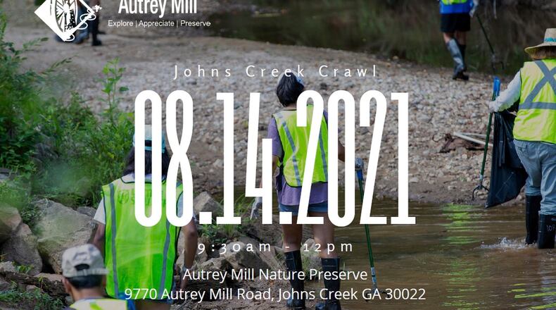 Homeowners and their neighbors along the Johns Creek are encouraged to join cleanup efforts from their own backyards to help with the project. (Courtesy Autrey Mill Nature Preserve)