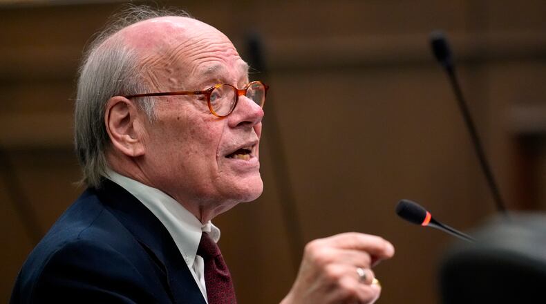 Rep. Steve Cohen, D-Tenn., of Memphis, testifies before a Senate Judiciary committee during a special session of the state legislature to redraw U.S. Congressional voting maps Wednesday, May 6, 2026, in Nashville, Tenn. (AP Photo/George Walker IV)