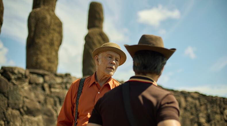 This image released by Searchlight Pictures shows John Malkovich in a scene from "Wild Horse Nine." (Diego Araya Corvalán/Searchlight Pictures via AP)